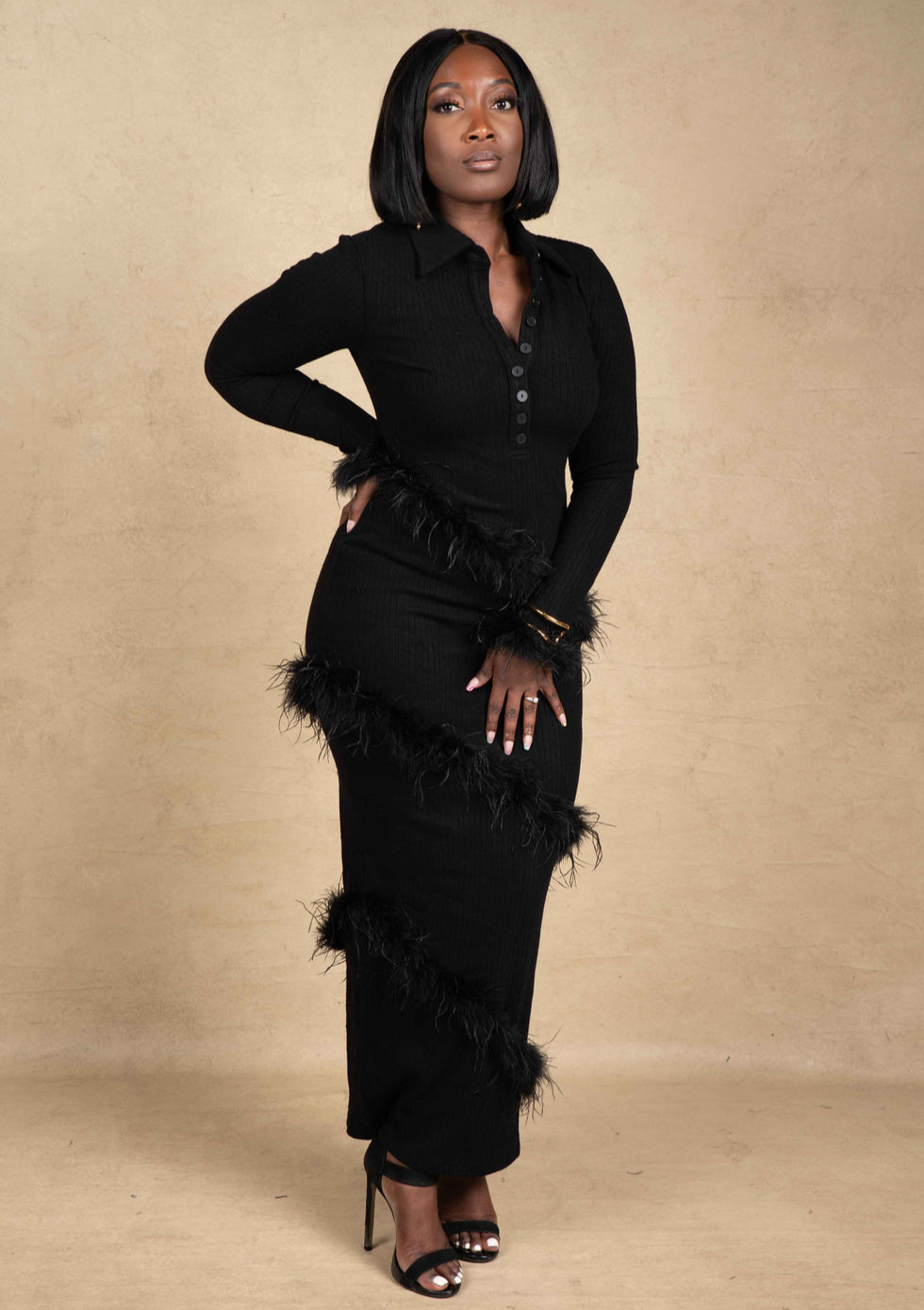black feather maxi dress Aina Sustainable dress Size:5-6yrs Gatsby parties A Reason to Celebrate
