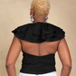 Stella Ruffle Top - Black