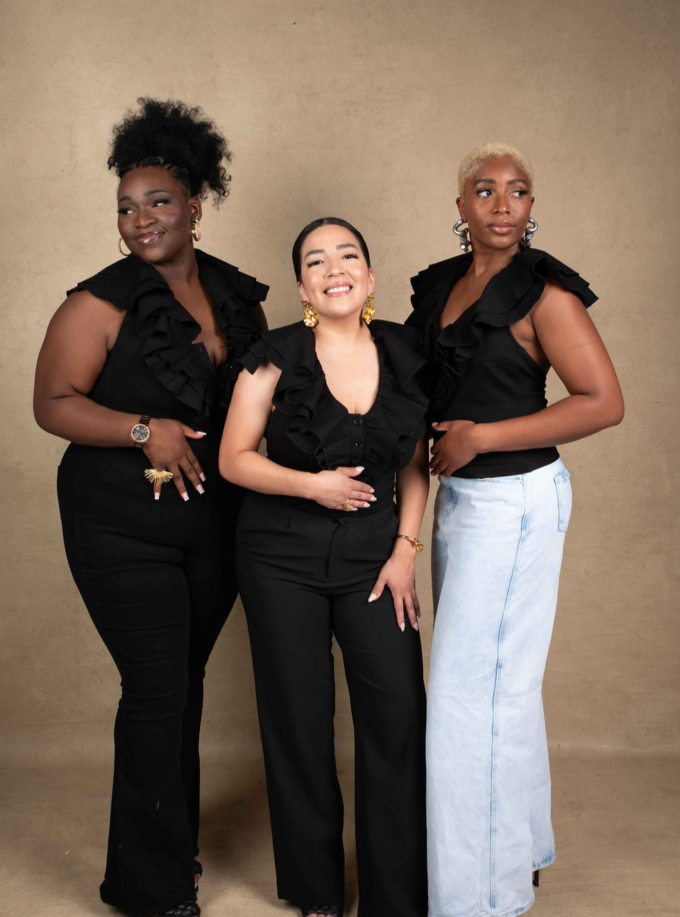 Stella Ruffle Top - Black