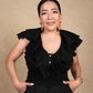 Stella Ruffle Top - Black