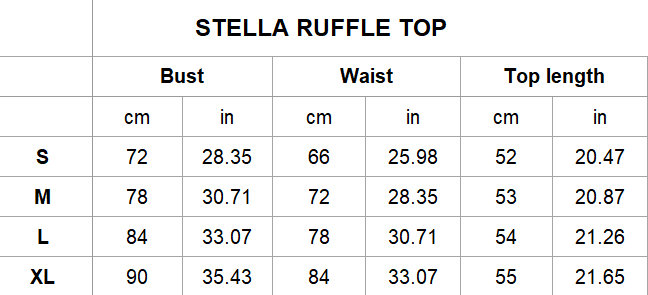 Stella Ruffle Top - Black